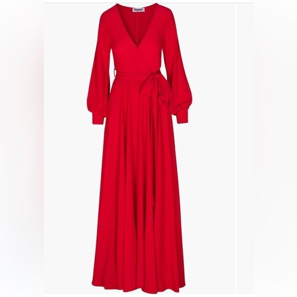 Meghan LA Lilypad Maxi Dress in Cherry Size XL - Picture 3 of 11
